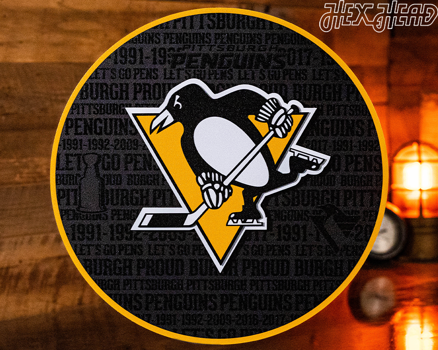 Pittsburgh Penguins CRAFT SERIES 3D Embossed Metal Wall Art