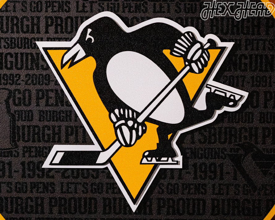 Pittsburgh Penguins CRAFT SERIES 3D Embossed Metal Wall Art