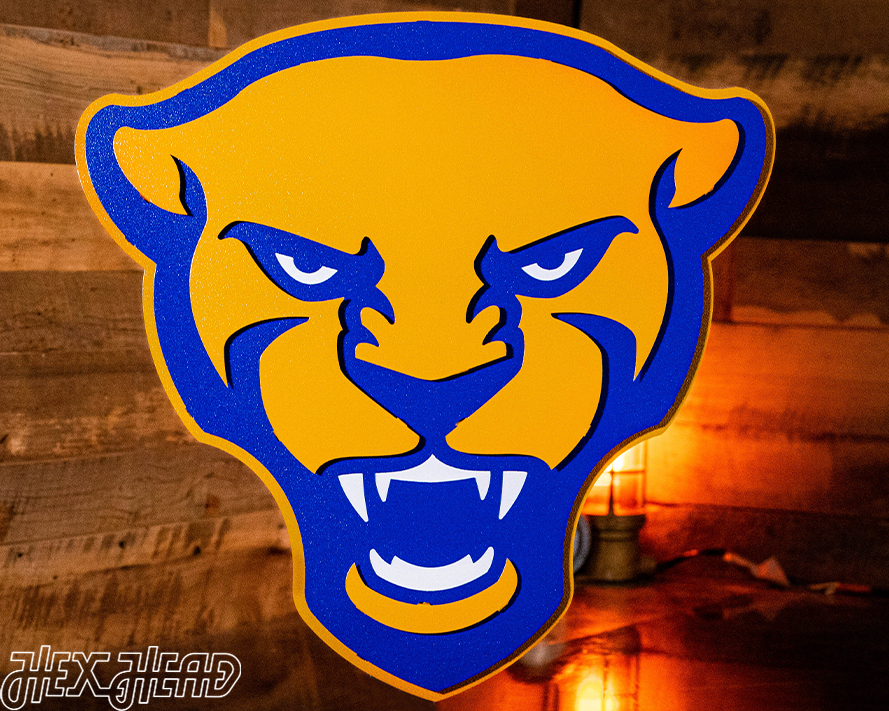 Pittsburgh Panther Mascot 3D Vintage Metal Wall Art