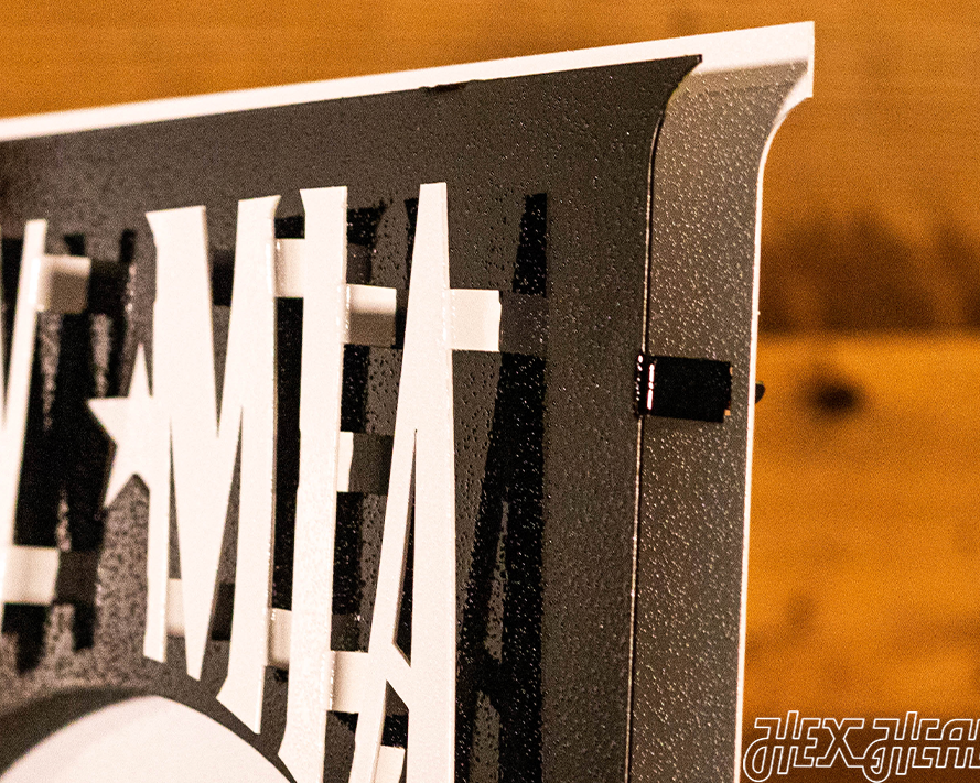 POW MIA "Never Forgotten" 3D Vintage Metal Wall Art