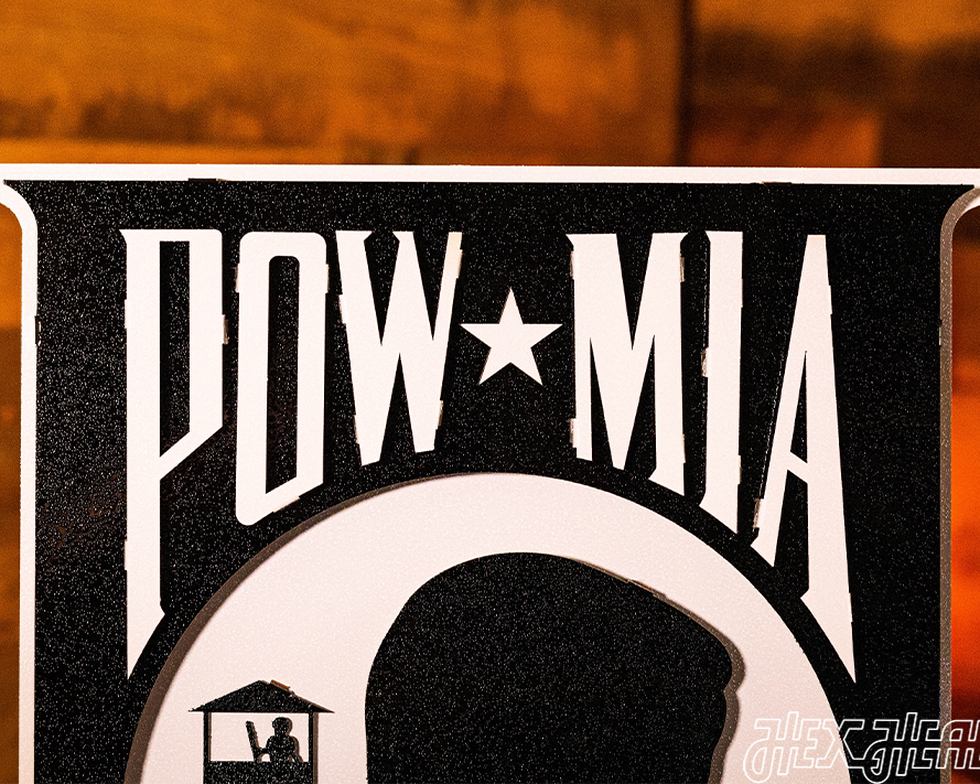 POW MIA "Never Forgotten" 3D Vintage Metal Wall Art