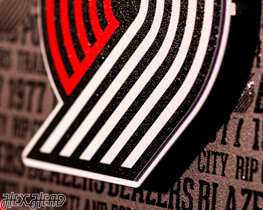 Portland Trail Blazers CRAFT SERIES 3D Embossed Metal Wall Art