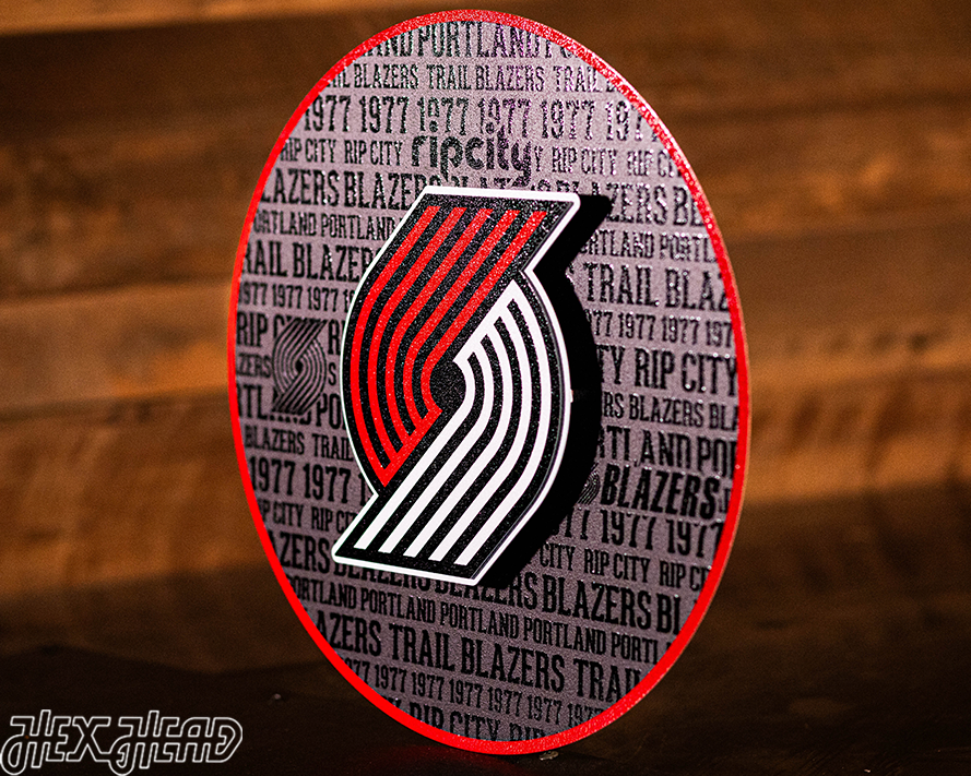 Portland Trail Blazers CRAFT SERIES 3D Embossed Metal Wall Art