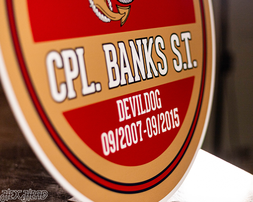 United States Marines Corps Personalized Monogram Metal Art