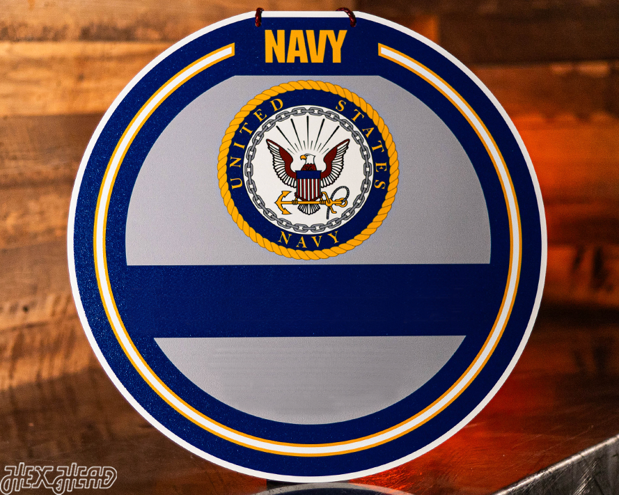 United States Navy Personalized Monogram Metal Art