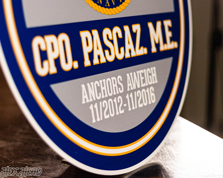 United States Navy Personalized Monogram Metal Art