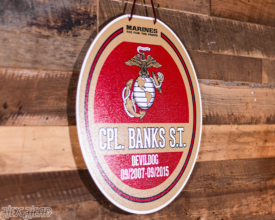 United States Marines Corps Personalized Monogram Metal Art