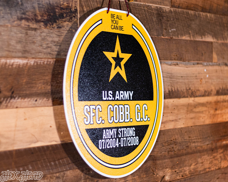 United States Army Personalized Monogram Metal Art