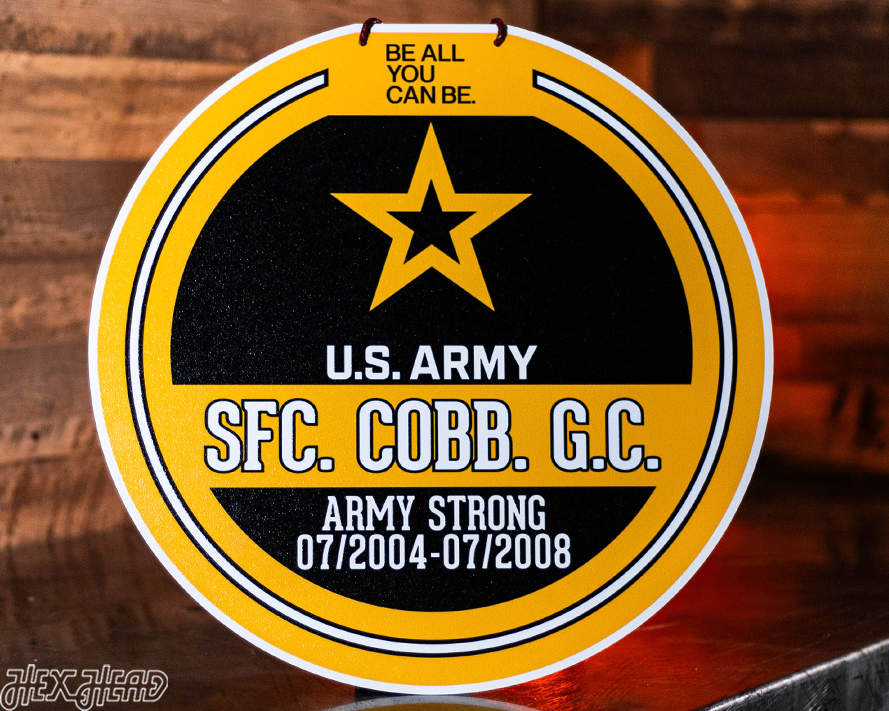 United States Army Personalized Monogram Metal Art