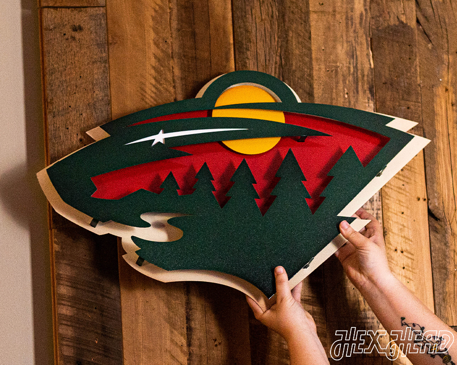 Minnesota Wild NHL 3D Vintage Metal Wall Art