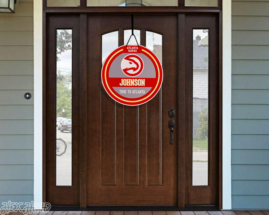 Atlanta Hawks Personalized Monogram Metal Art