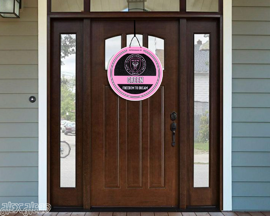 Inter Miami Personalized Monogram Metal Art