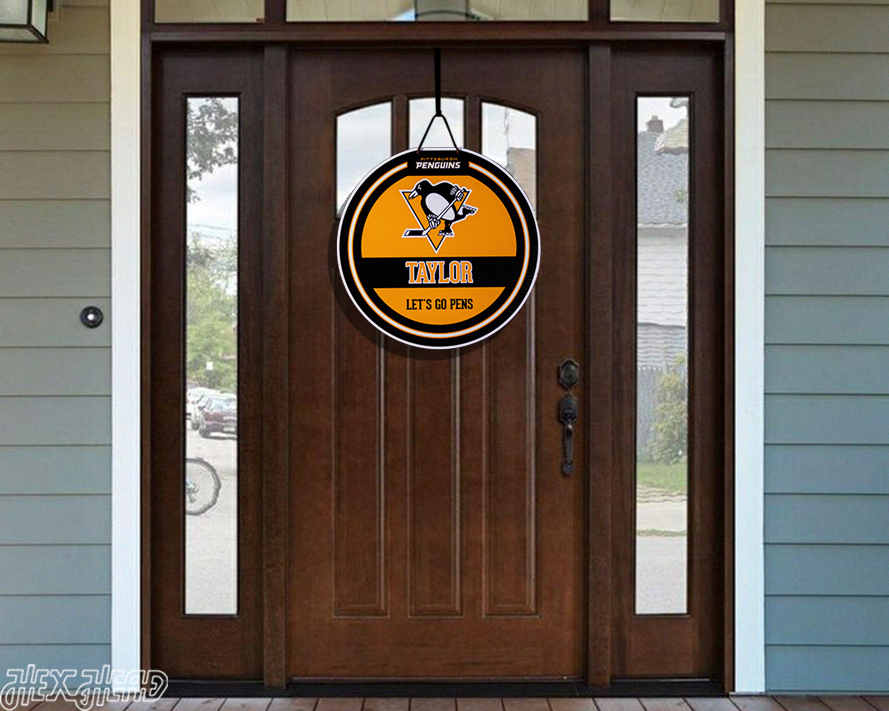 Pittsburgh Penguins Personalized Monogram Metal Art