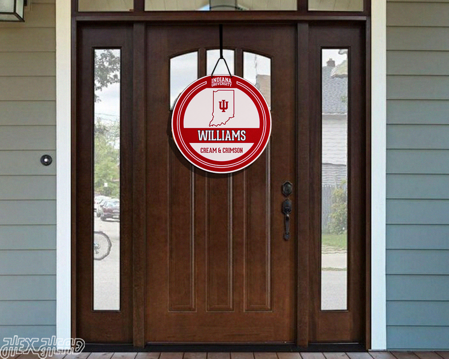 Indiana Hoosiers Personalized Monogram Metal Art