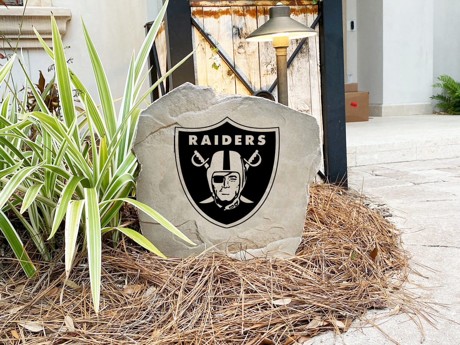 Las Vegas Raiders Design-A-Stone Landscape Art