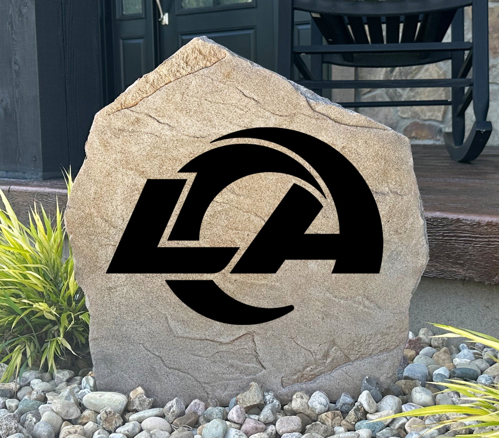 Los Angeles Rams Design-A-Stone Landscape Art