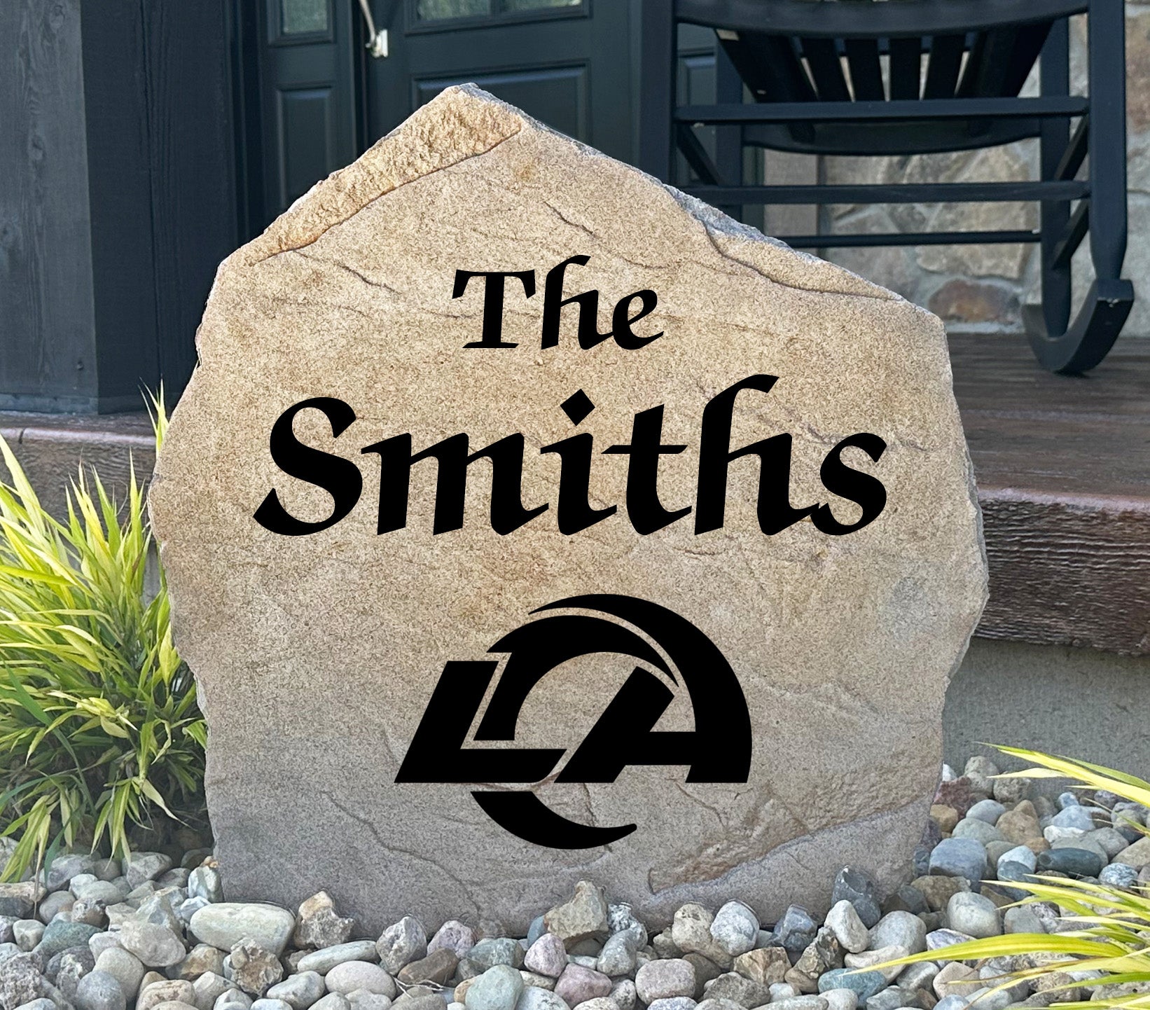 Los Angeles Rams Design-A-Stone Landscape Art Family Name