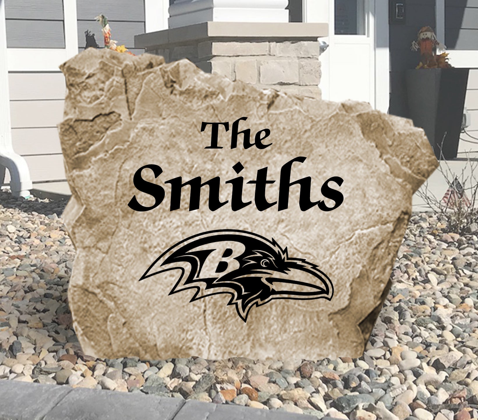 Baltimore Ravens Design-A-Stone Landscape Art Family Name