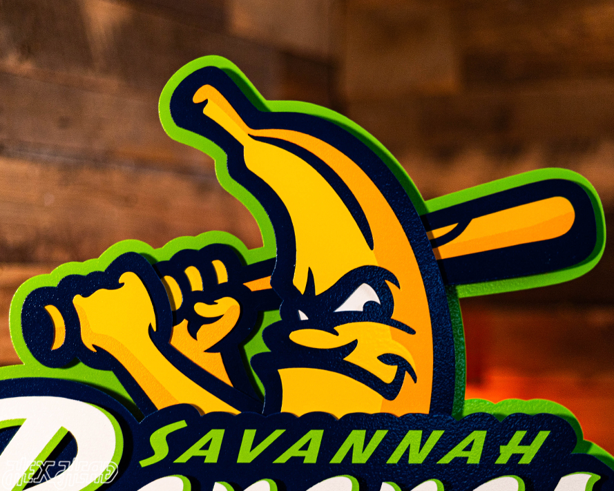 Savannah Bananas 3D Vintage Metal Wall Art