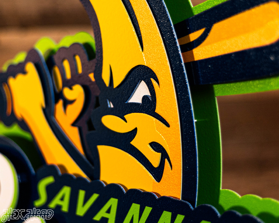 Savannah Bananas 3D Vintage Metal Wall Art