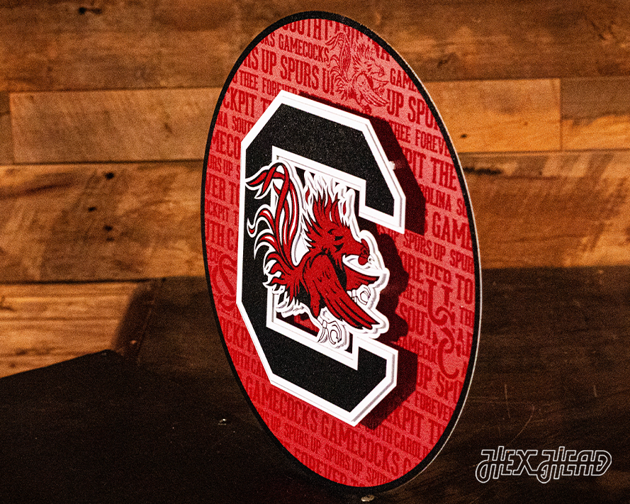 South Carolina Gamecocks CRAFT SERIES 3D Embossed Metal Wall Art