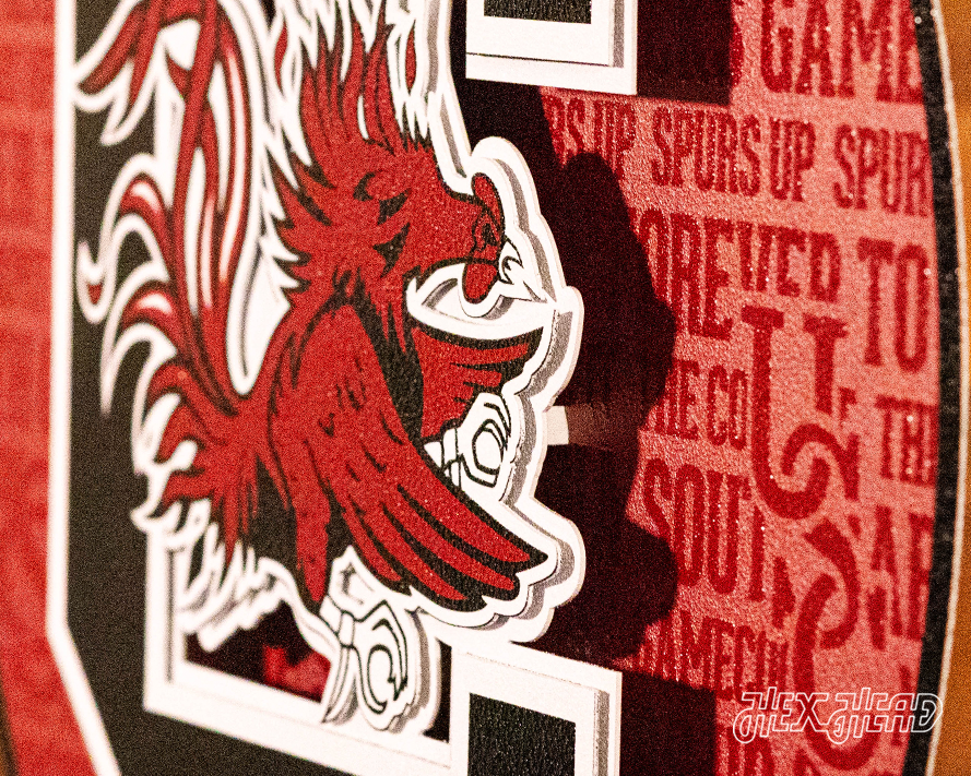 South Carolina Gamecocks CRAFT SERIES 3D Embossed Metal Wall Art