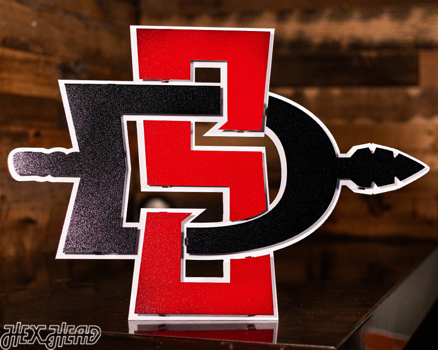 San Diego State Aztecs SDSU 3D Vintage Metal Wall Art