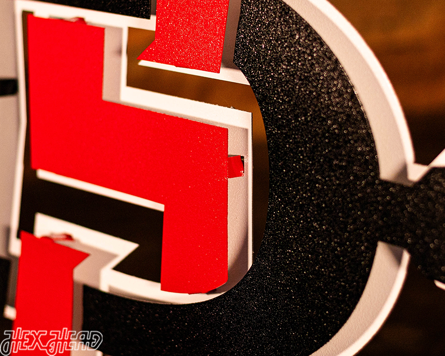 San Diego State Aztecs SDSU 3D Vintage Metal Wall Art