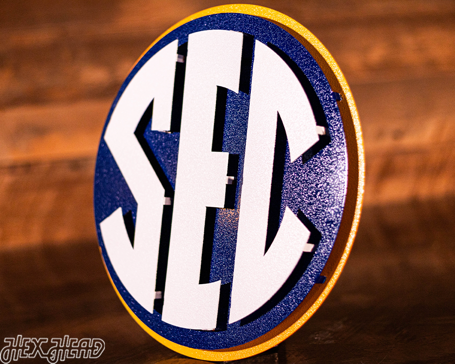 Southeastern Conference "SEC" Logo GIFT COLLECTION 3D Vintage Metal Wall Art