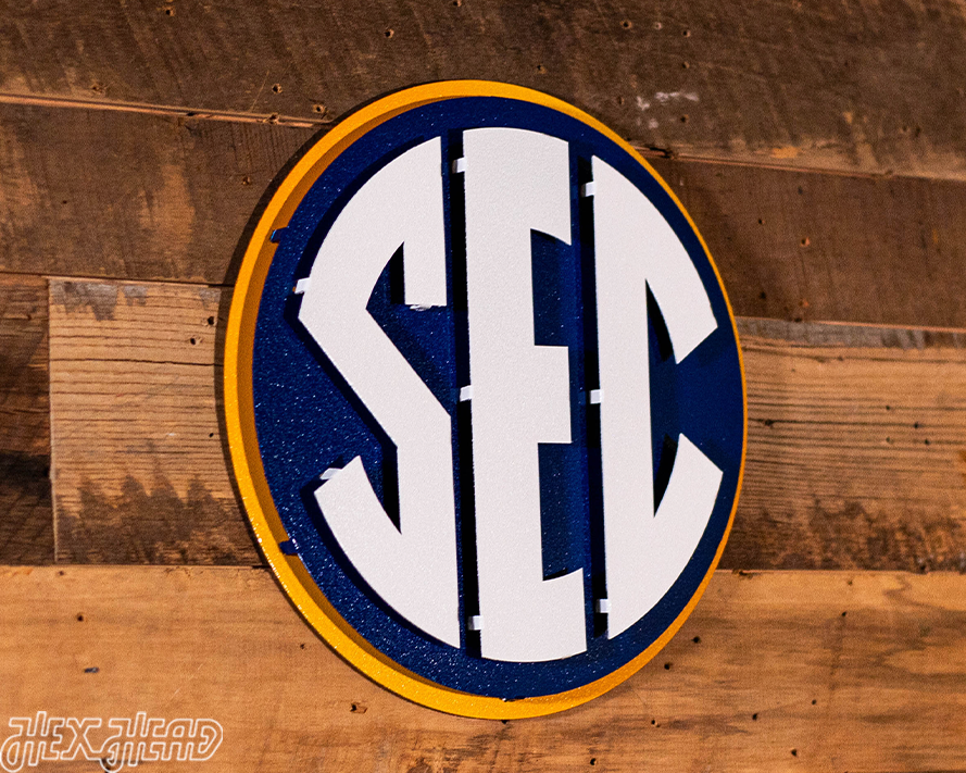 Southeastern Conference "SEC" Logo GIFT COLLECTION 3D Vintage Metal Wall Art