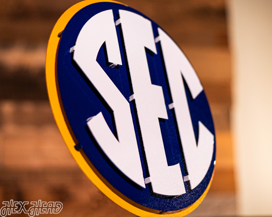 Southeastern Conference "SEC" Logo 3D Vintage Metal Wall Art