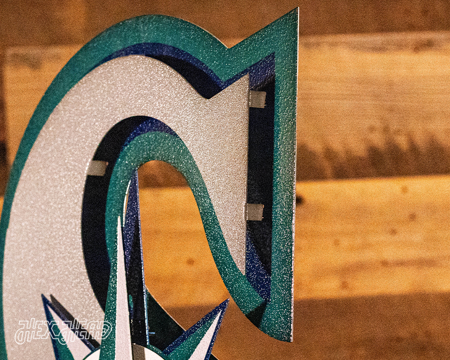 Seattle Mariners Retro "S" 3D Vintage Metal Wall Art