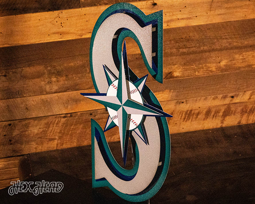 Seattle Mariners Retro "S" 3D Vintage Metal Wall Art