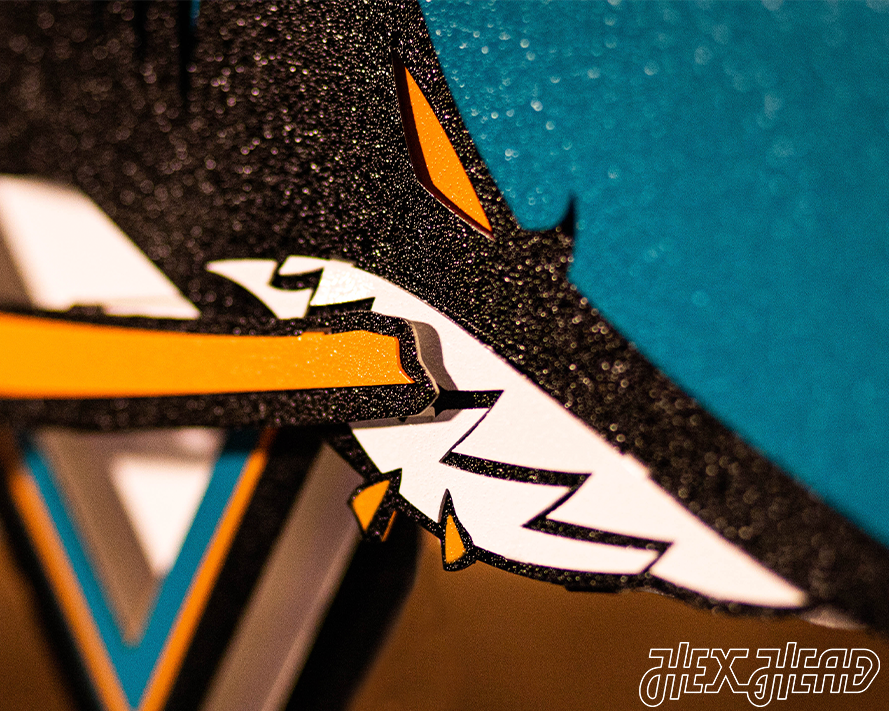 San Jose Sharks 3D Vintage Metal Wall Art