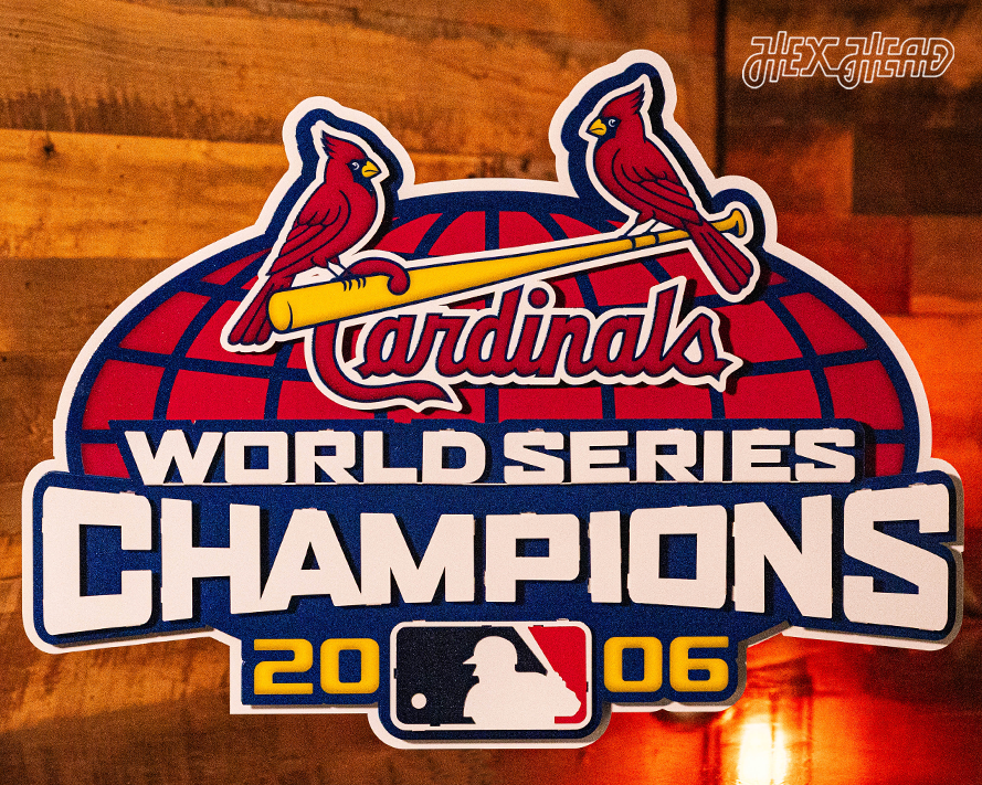 St. Louis Cardinals World Series Champions Home Plate Metal Wall Art