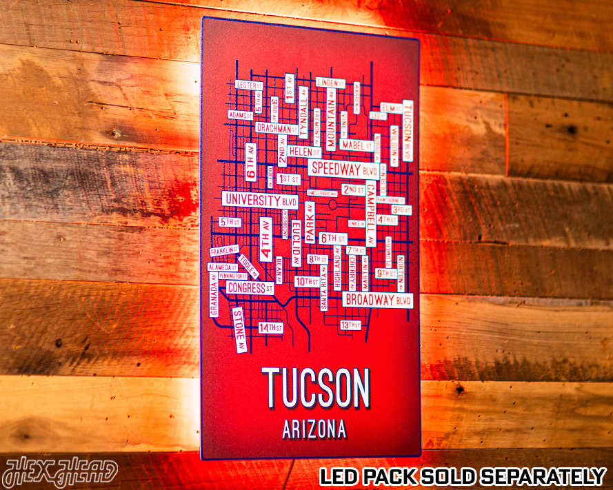 Tucson, Arizona School Street Poster Single Layer Metal Wall Art