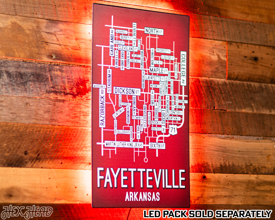 Fayetteville, Arkansas School Street Poster Single Layer Metal Wall Art
