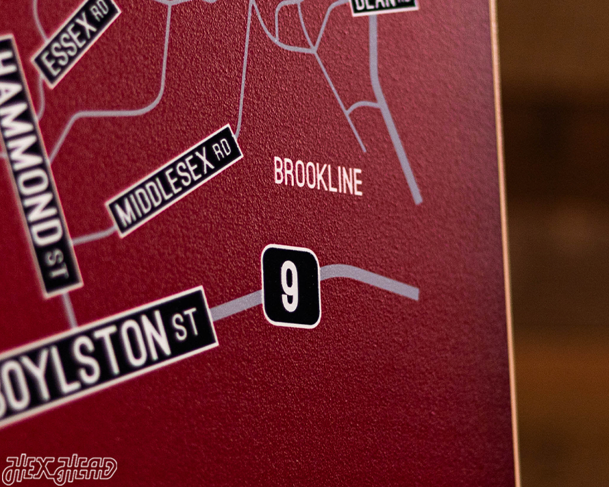 Chestnut Hill, Massachusetts School Street Poster Single Layer Metal Wall Art