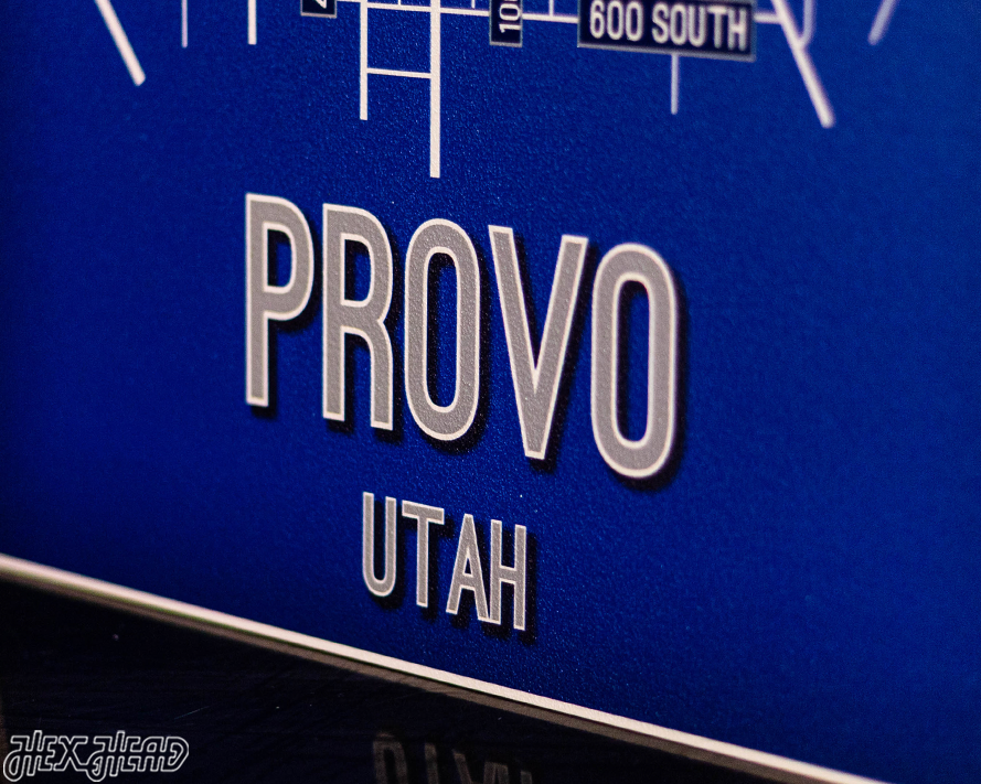 Provo, Utah School Street Poster Single Layer Metal Wall Art