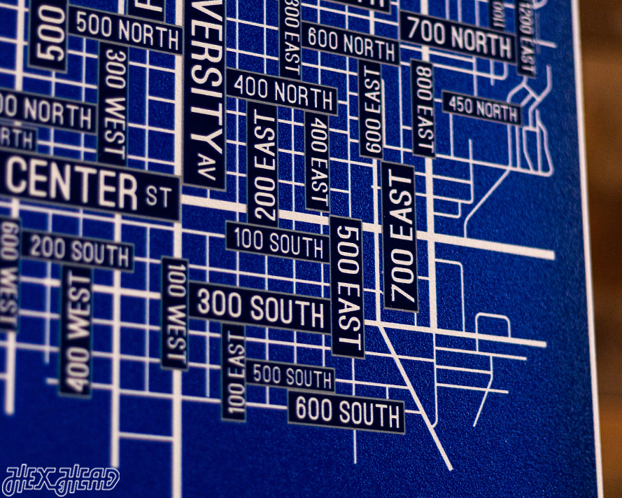 Provo, Utah School Street Poster Single Layer Metal Wall Art