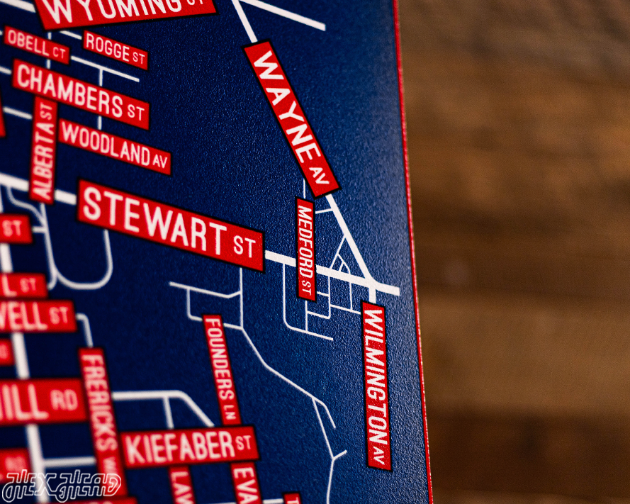 Dayton School Street Poster Single Layer Metal Wall Art