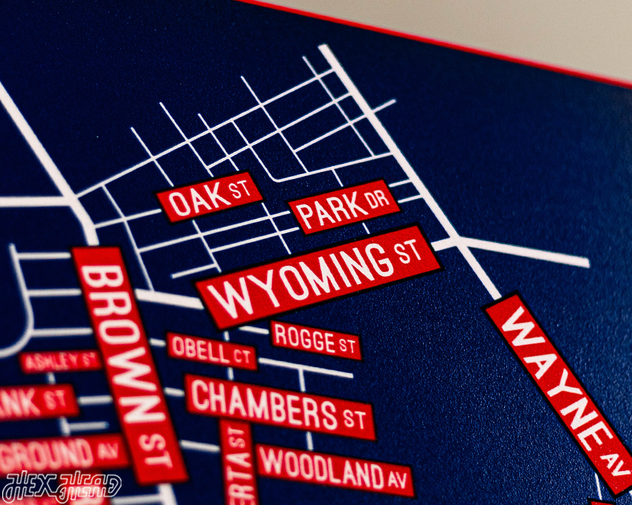 Dayton School Street Poster Single Layer Metal Wall Art