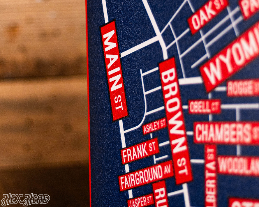 Dayton School Street Poster Single Layer Metal Wall Art