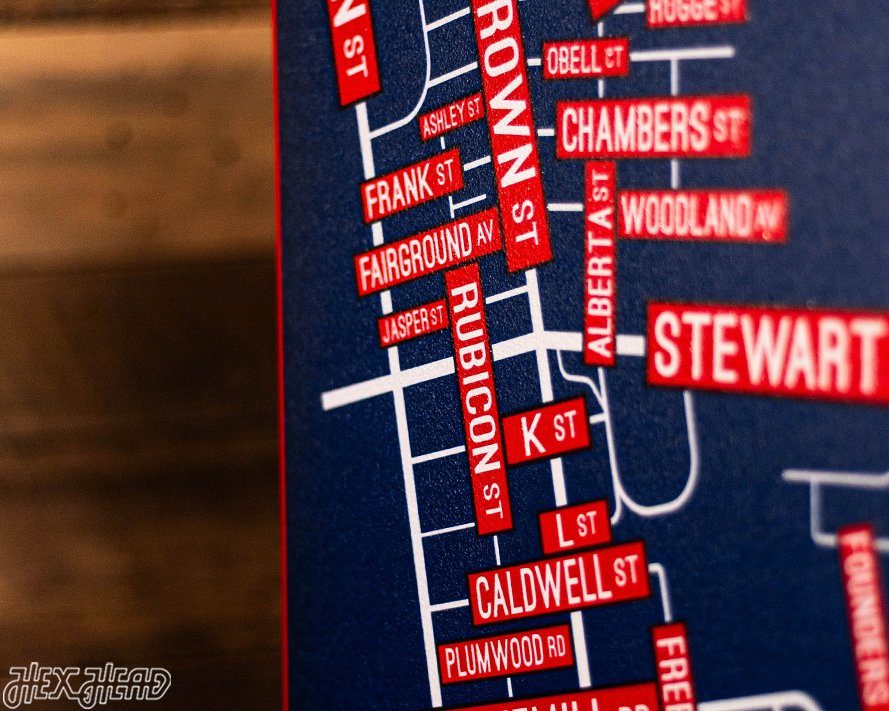 Dayton School Street Poster Single Layer Metal Wall Art