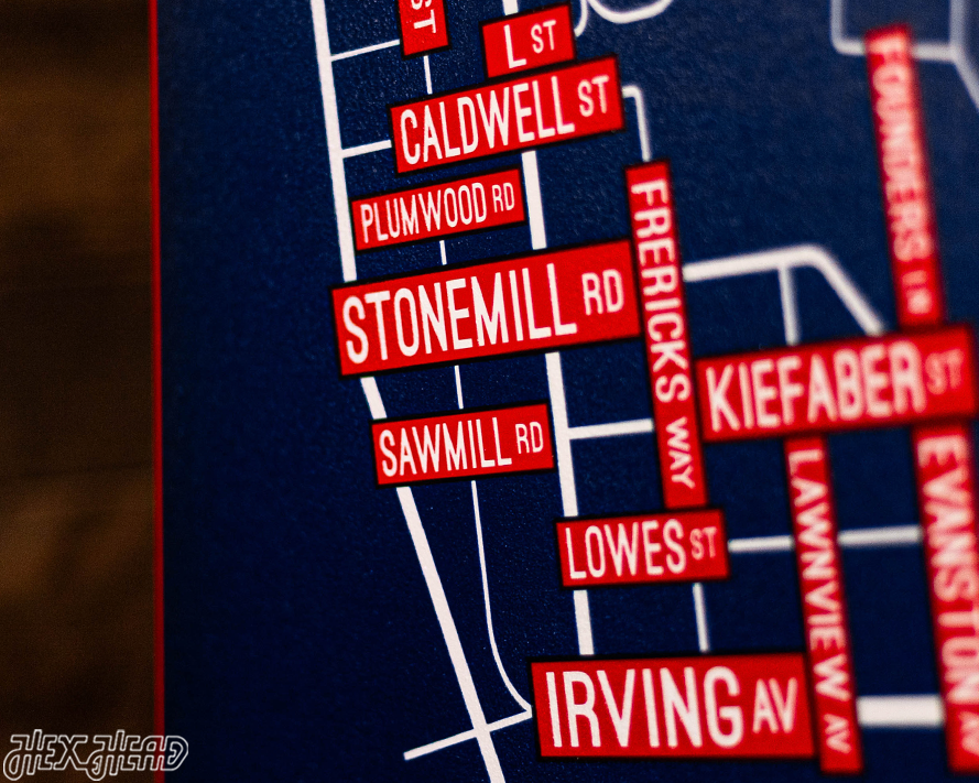 Dayton School Street Poster Single Layer Metal Wall Art