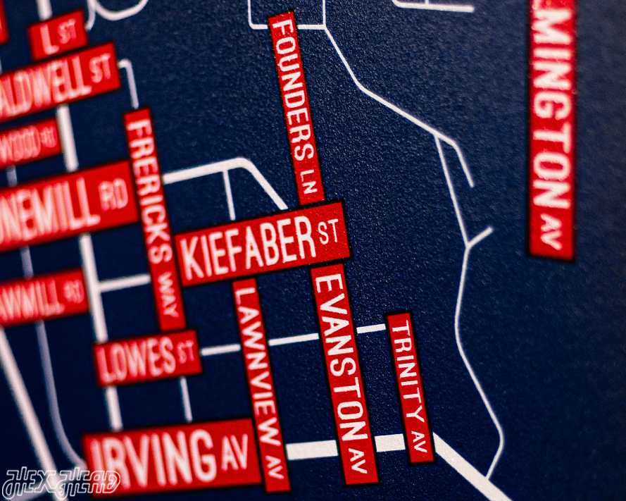 Dayton School Street Poster Single Layer Metal Wall Art