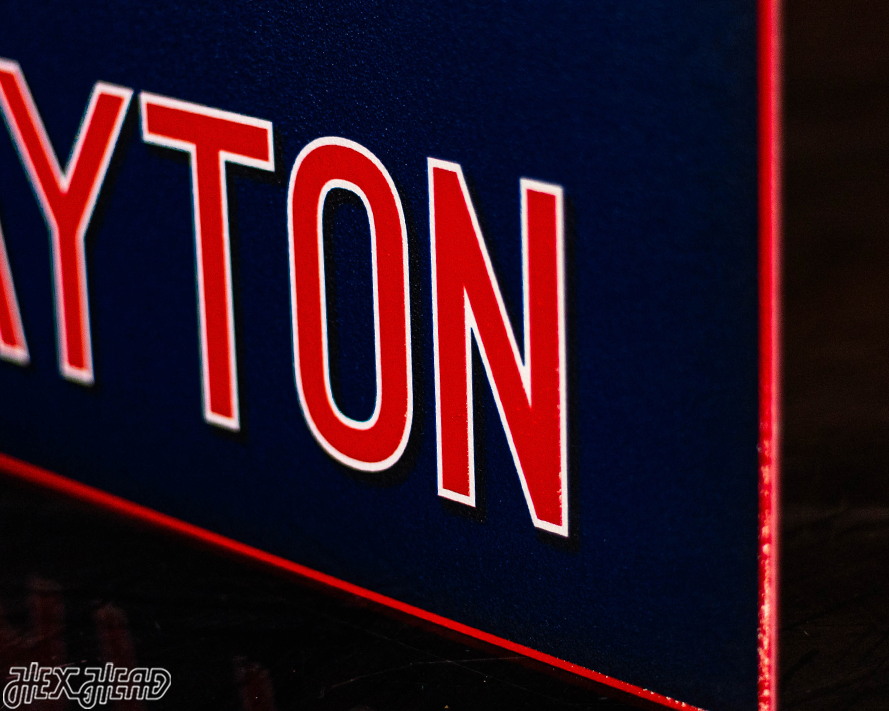 Dayton School Street Poster Single Layer Metal Wall Art