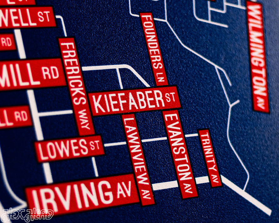 Dayton School Street Poster Single Layer Metal Wall Art