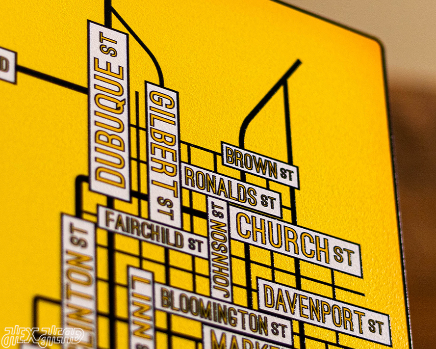 Iowa City School Street Poster Single Layer Metal Wall Art