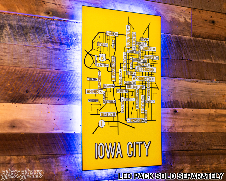 Iowa City School Street Poster Single Layer Metal Wall Art